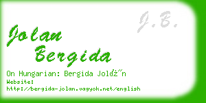 jolan bergida business card